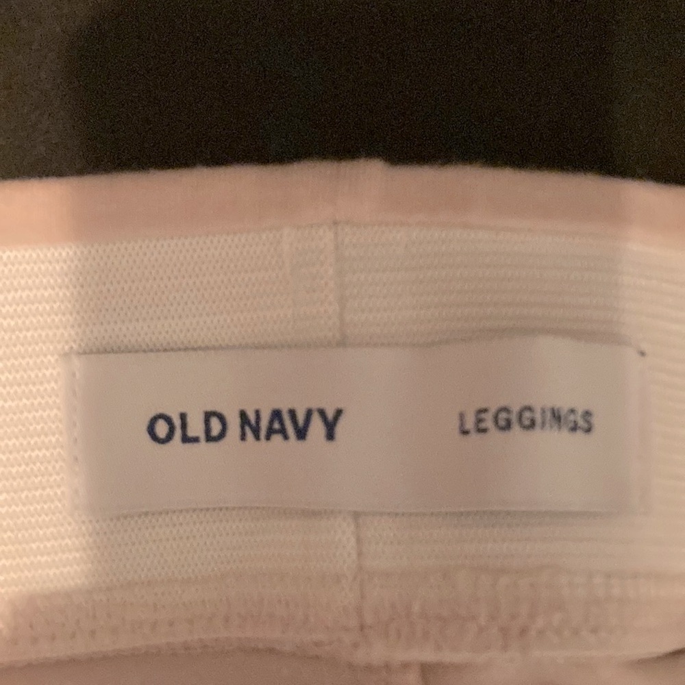 Tummy Control Old Navy Light Pink (Shell) Leggings Size Medium 12” High Rise NWT - Picture 3 of 5